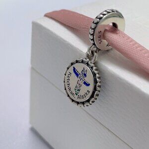 Pandora Alaska Ketchikan Travel Dangle Charm Eagle with Spreading Wing Pendant